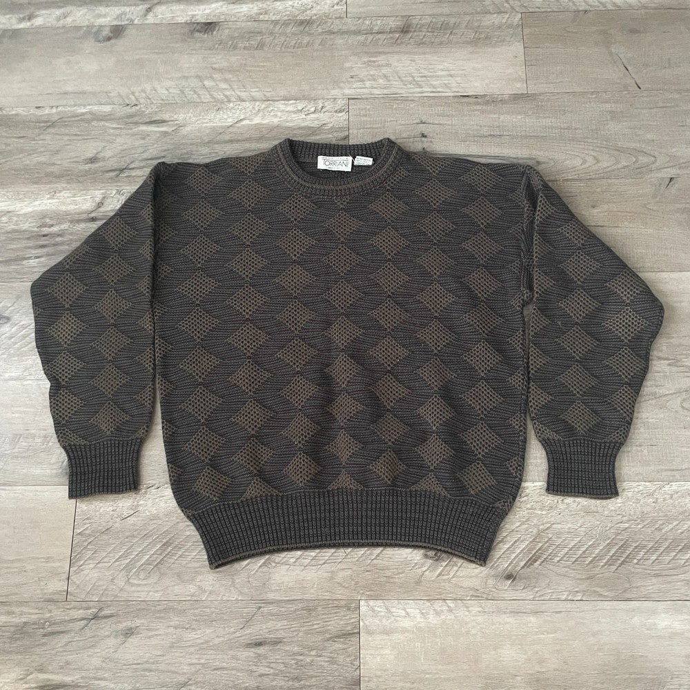 Vintage Torriani Made in Italy Men's Sweater Acrylic Wool Knit Large